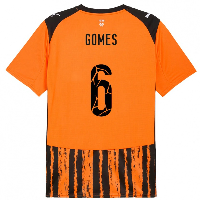 Danxen Kinder Marlon Gomes #6 Orange Schwarz Heimtrikot Trikot 2025/26 T-Shirt Schweiz