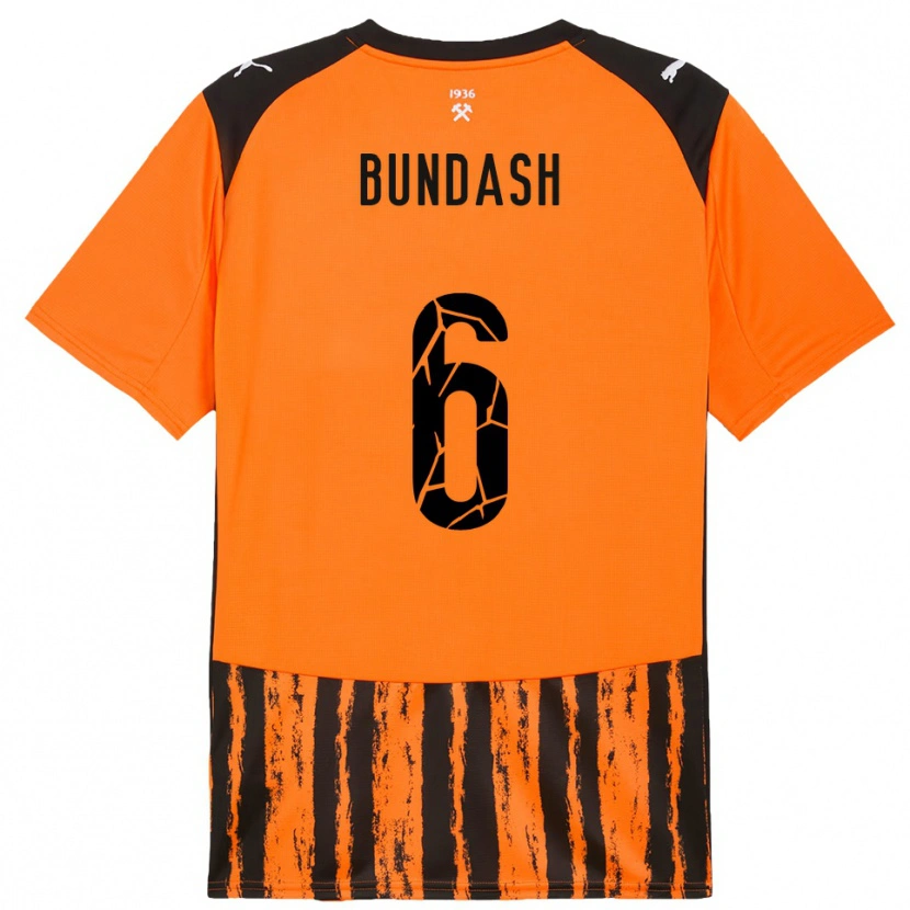 Danxen Kinder Vasyl Bundash #6 Orange Schwarz Heimtrikot Trikot 2025/26 T-Shirt Schweiz