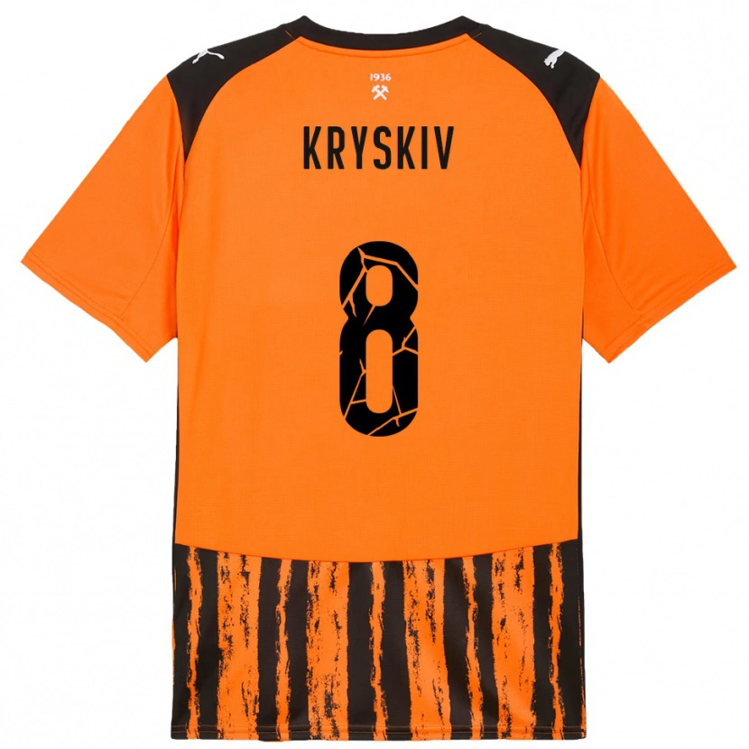 Danxen Kinder Dmytro Kryskiv #8 Orange Schwarz Heimtrikot Trikot 2025/26 T-Shirt Schweiz