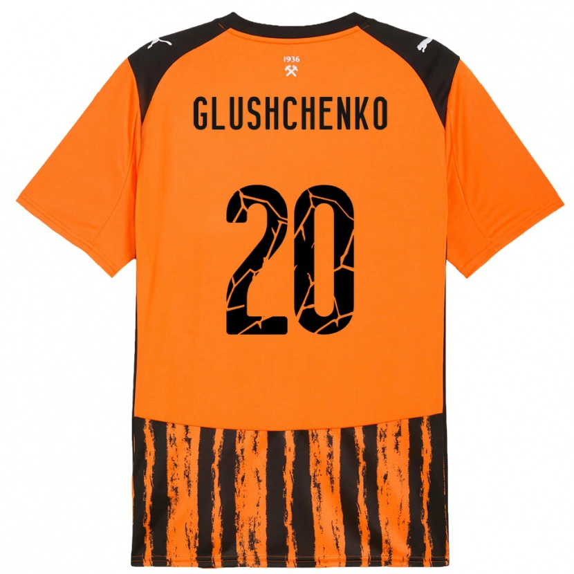 Danxen Kinder Anton Glushchenko #20 Orange Schwarz Heimtrikot Trikot 2025/26 T-Shirt Schweiz