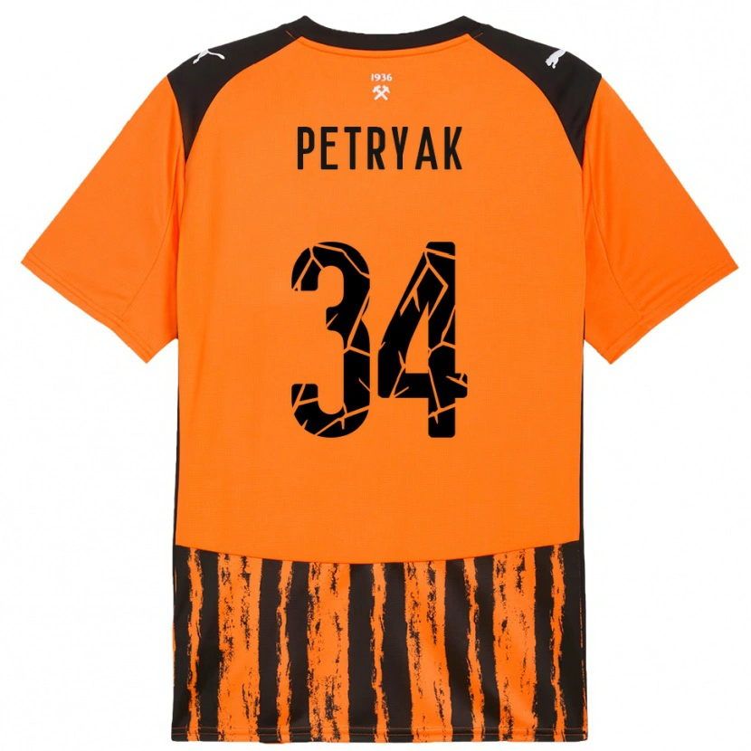 Danxen Kinder Ivan Petryak #34 Orange Schwarz Heimtrikot Trikot 2025/26 T-Shirt Schweiz