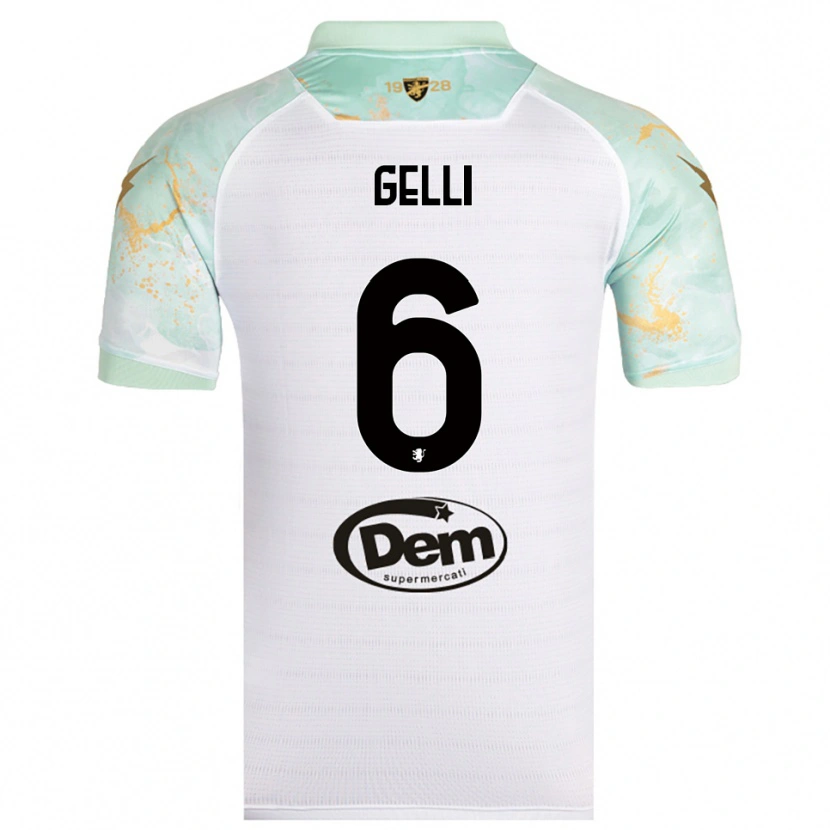 Danxen Kinder Jacopo Gelli #6 Weiß Schwarz Auswärtstrikot Trikot 2025/26 T-Shirt Schweiz