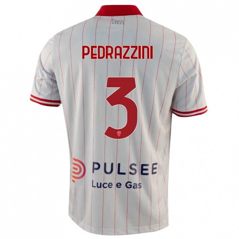 Danxen Kinder Carlo Pedrazzini #3 Weiß Rot Blau Auswärtstrikot Trikot 2025/26 T-Shirt Schweiz