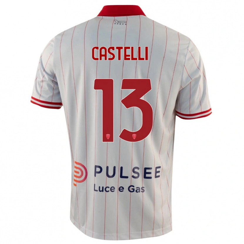 Danxen Kinder Davide Castelli #13 Weiß Rot Blau Auswärtstrikot Trikot 2025/26 T-Shirt Schweiz