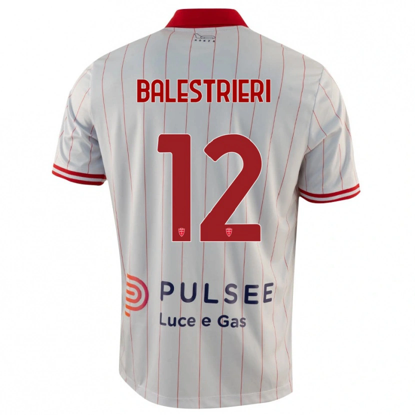 Danxen Kinder Alessandro Balestrieri #12 Weiß Rot Blau Auswärtstrikot Trikot 2025/26 T-Shirt Schweiz
