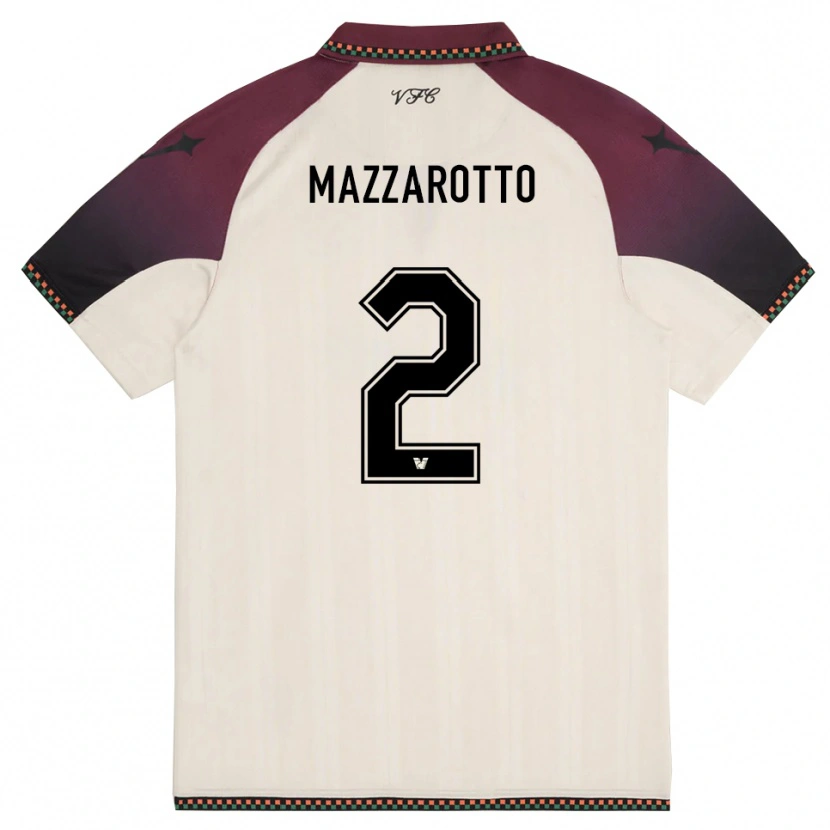 Danxen Kinder Jacopo Mazzarotto #2 Cremefarben Burgund Auswärtstrikot Trikot 2025/26 T-Shirt Schweiz