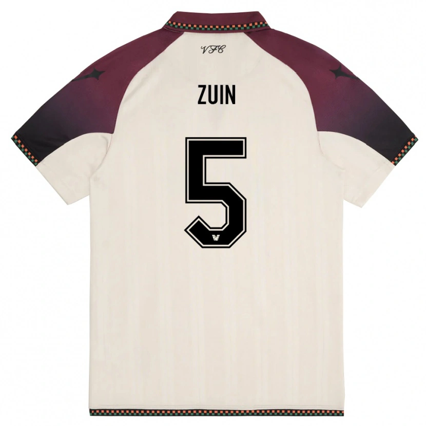 Danxen Kinder Gregorio Zuin #5 Cremefarben Burgund Auswärtstrikot Trikot 2025/26 T-Shirt Schweiz