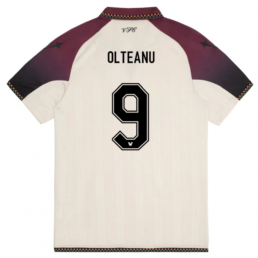 Danxen Kinder Alberto Olteanu #9 Cremefarben Burgund Auswärtstrikot Trikot 2025/26 T-Shirt Schweiz