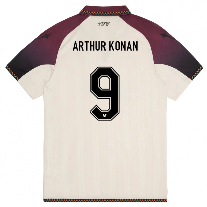Danxen Kinder Demoye Arthur Konan #9 Cremefarben Burgund Auswärtstrikot Trikot 2025/26 T-Shirt Schweiz