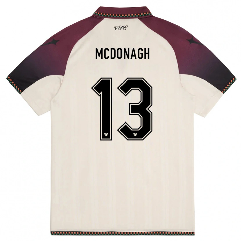 Danxen Kinder Oisin Mcdonagh #13 Cremefarben Burgund Auswärtstrikot Trikot 2025/26 T-Shirt Schweiz