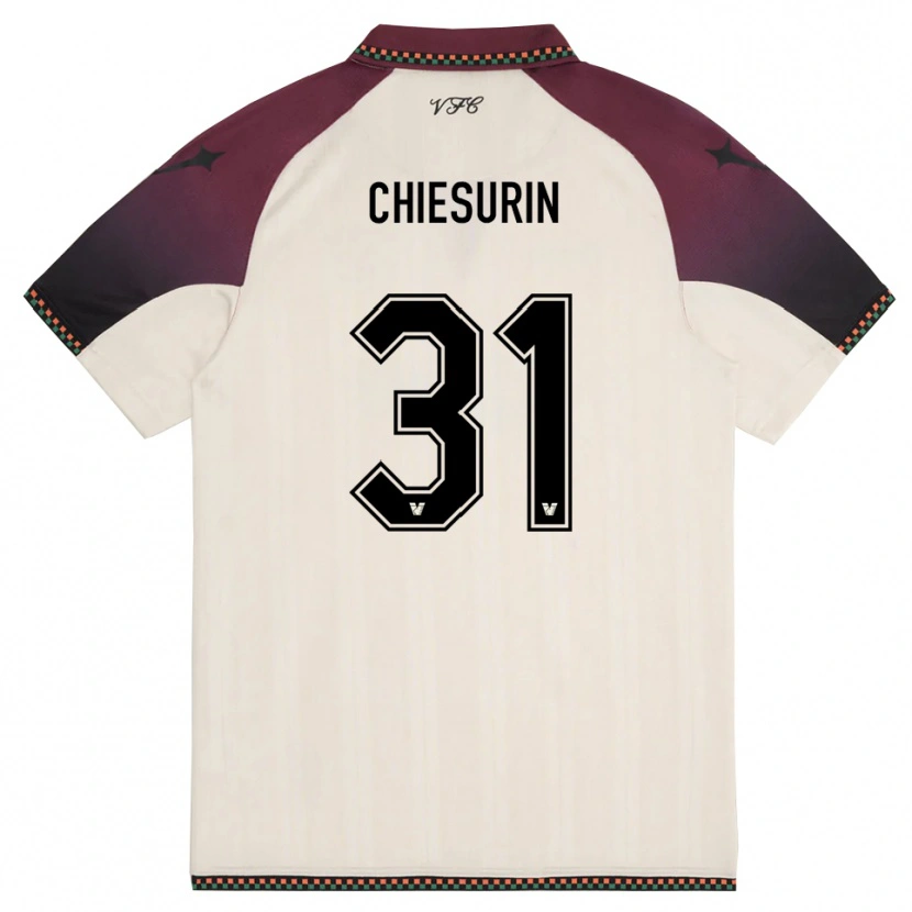 Danxen Kinder Alberto Chiesurin #31 Cremefarben Burgund Auswärtstrikot Trikot 2025/26 T-Shirt Schweiz