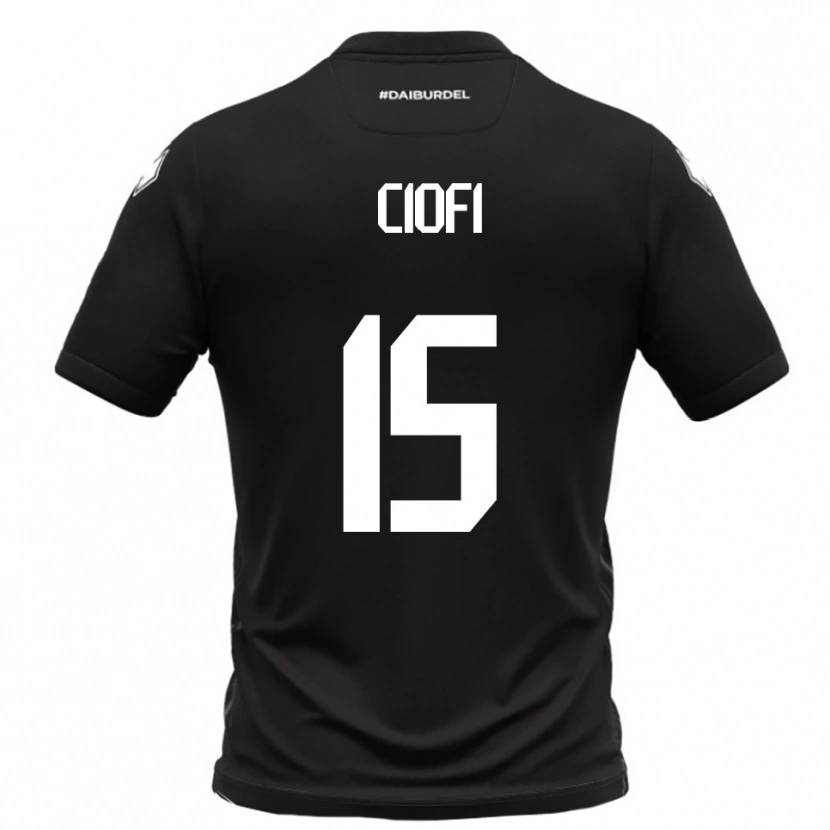 Danxen Kinder Andrea Ciofi #15 Schwarz Weiß Auswärtstrikot Trikot 2025/26 T-Shirt Schweiz