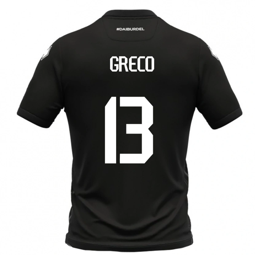 Danxen Kinder Nicolò Greco #13 Schwarz Weiß Auswärtstrikot Trikot 2025/26 T-Shirt Schweiz