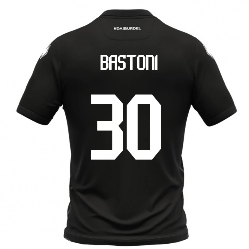 Danxen Kinder Simone Bastoni #30 Schwarz Weiß Auswärtstrikot Trikot 2025/26 T-Shirt Schweiz