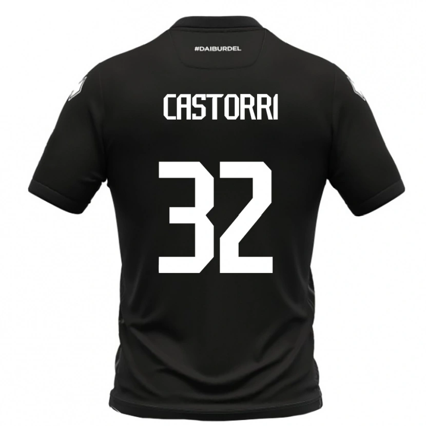 Danxen Kinder Gianmarco Castorri #32 Schwarz Weiß Auswärtstrikot Trikot 2025/26 T-Shirt Schweiz
