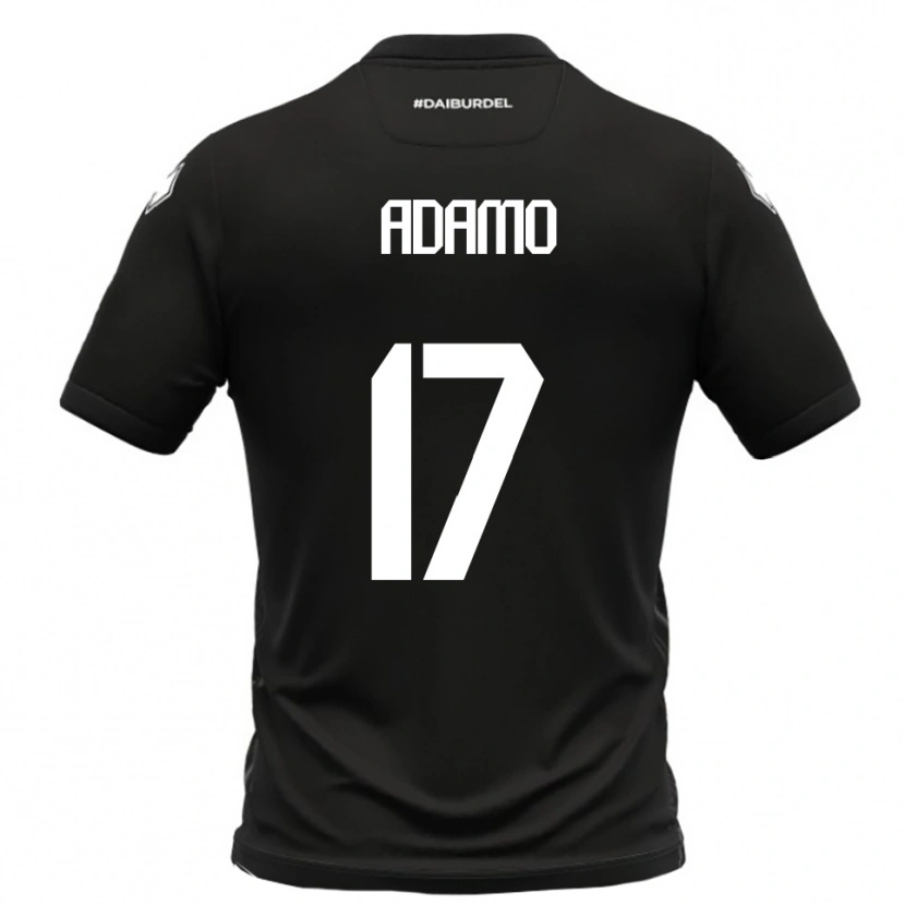 Danxen Kinder Emanuele Adamo #17 Schwarz Weiß Auswärtstrikot Trikot 2025/26 T-Shirt Schweiz