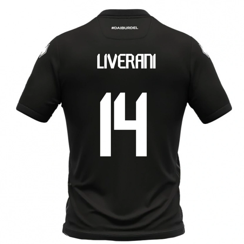 Danxen Kinder Vittorio Liverani #14 Schwarz Weiß Auswärtstrikot Trikot 2025/26 T-Shirt Schweiz