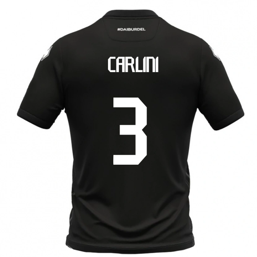 Danxen Kinder Alessandro Carlini #3 Schwarz Weiß Auswärtstrikot Trikot 2025/26 T-Shirt Schweiz