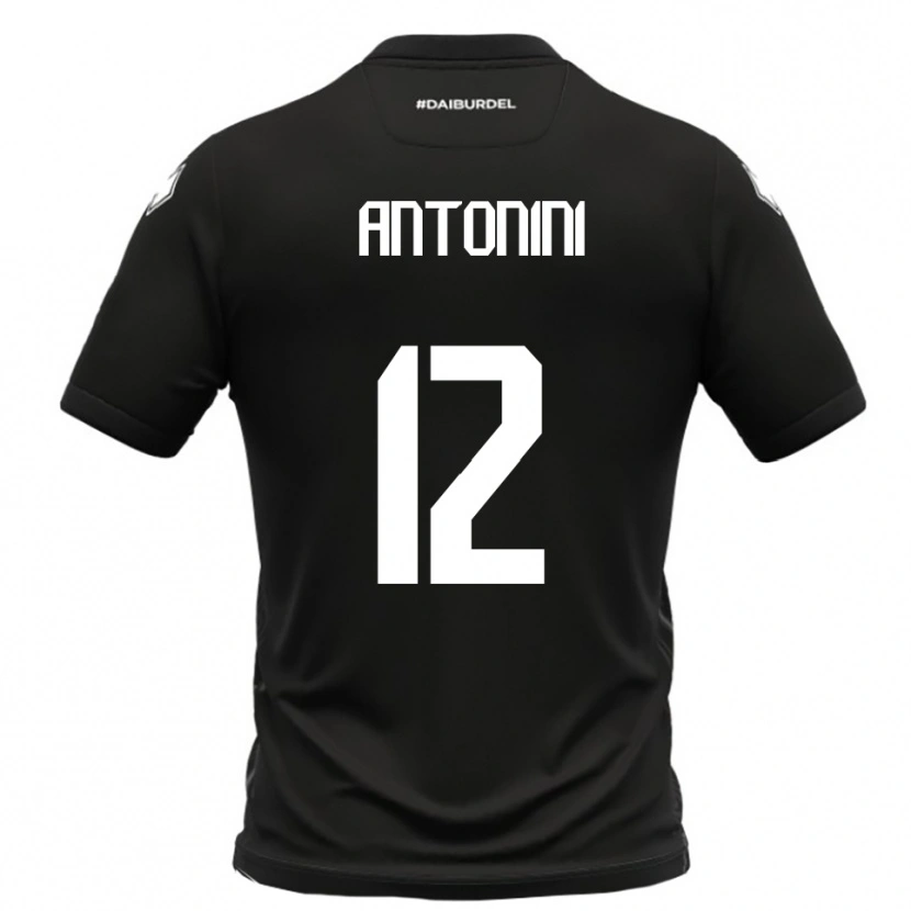 Danxen Kinder Francesco Antonini #12 Schwarz Weiß Auswärtstrikot Trikot 2025/26 T-Shirt Schweiz