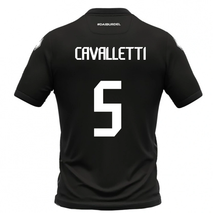 Danxen Kinder Pietro Cavalletti #5 Schwarz Weiß Auswärtstrikot Trikot 2025/26 T-Shirt Schweiz