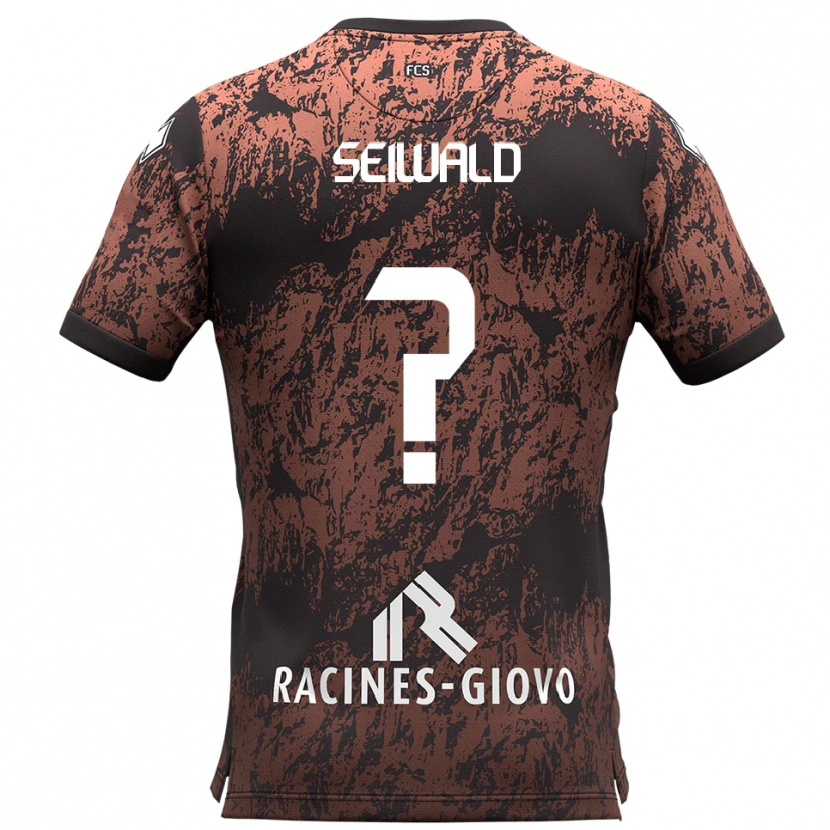 Danxen Kinder Maximilian Seiwald #0 Braun Schwarz Auswärtstrikot Trikot 2025/26 T-Shirt Schweiz
