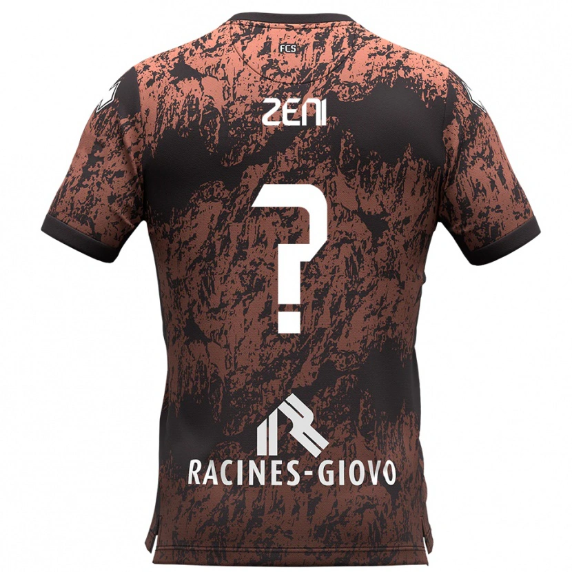 Danxen Kinder Giulio Zeni #0 Braun Schwarz Auswärtstrikot Trikot 2025/26 T-Shirt Schweiz