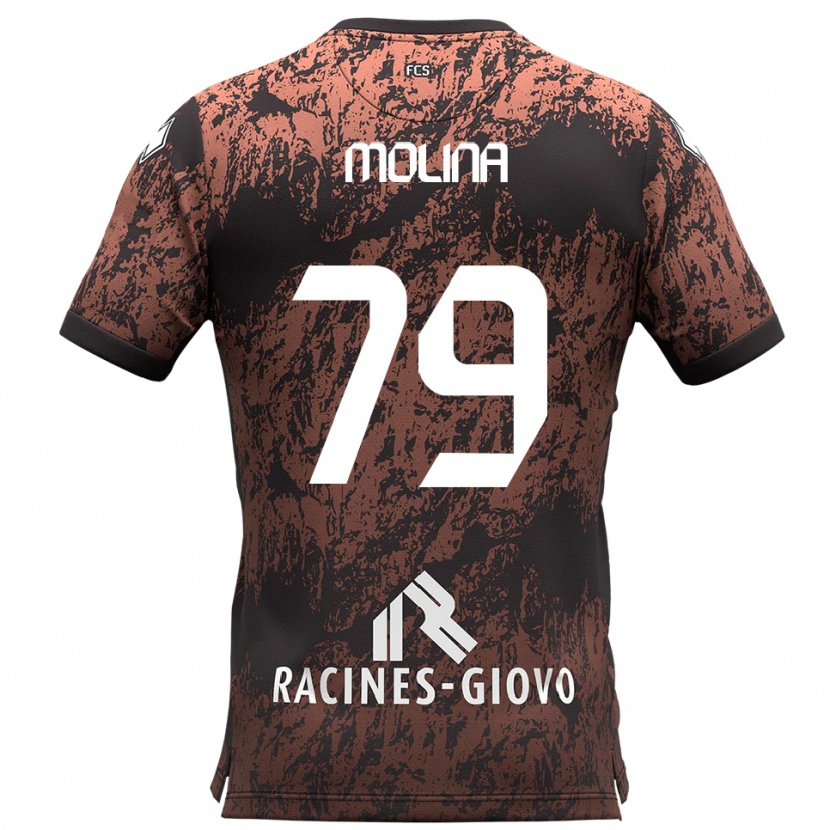 Danxen Kinder Salvatore Molina #79 Braun Schwarz Auswärtstrikot Trikot 2025/26 T-Shirt Schweiz