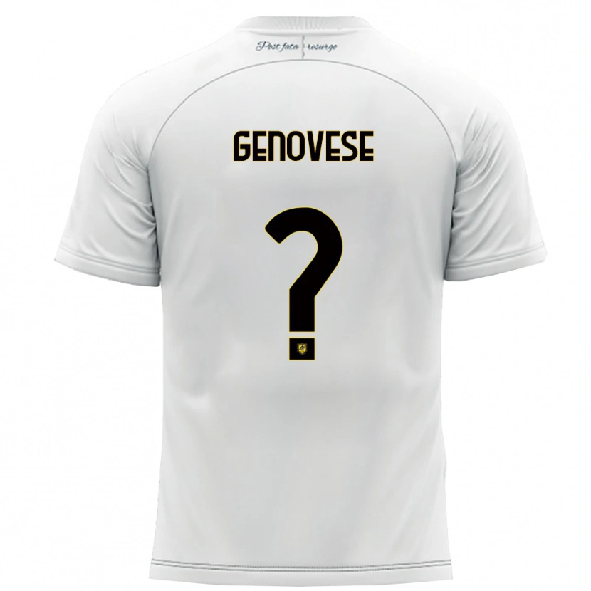 Danxen Kinder Mattia Genovese #0 Weiß Gelb Auswärtstrikot Trikot 2025/26 T-Shirt Schweiz
