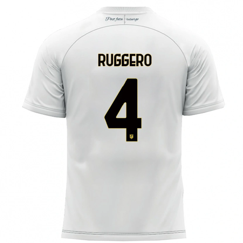 Danxen Kinder Marco Ruggero #4 Weiß Gelb Auswärtstrikot Trikot 2025/26 T-Shirt Schweiz