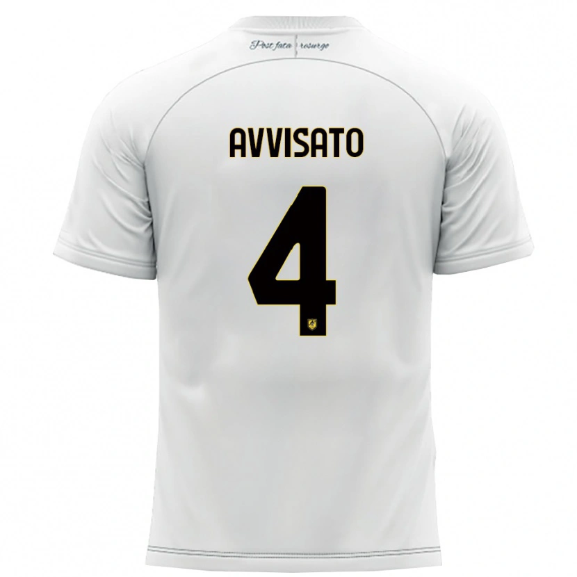Danxen Kinder Tommaso Avvisato #4 Weiß Gelb Auswärtstrikot Trikot 2025/26 T-Shirt Schweiz