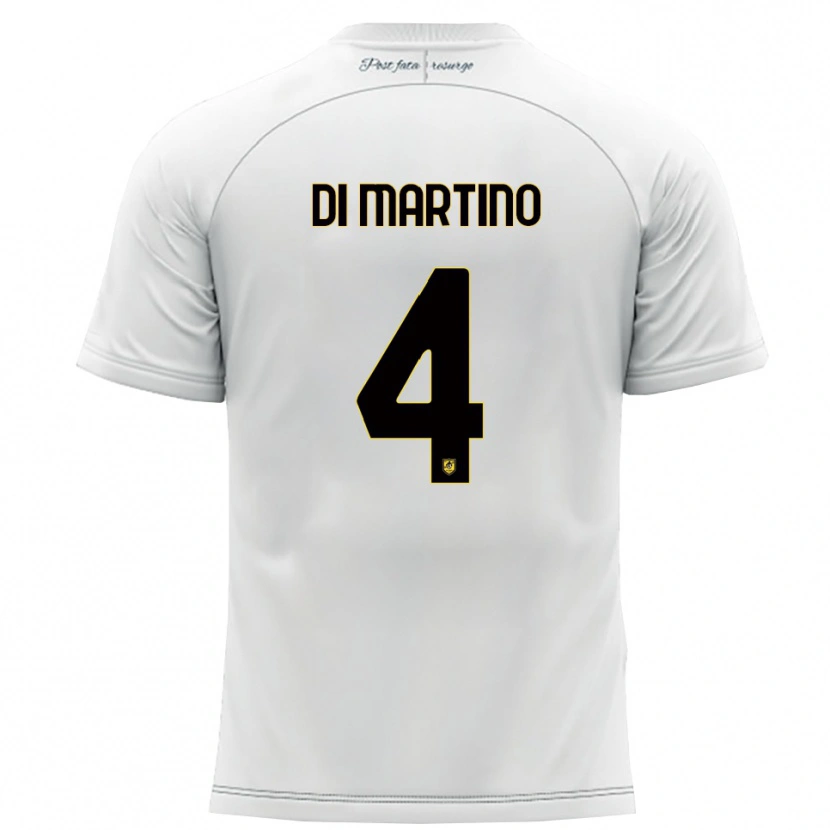 Danxen Kinder Mattia Di Martino #4 Weiß Gelb Auswärtstrikot Trikot 2025/26 T-Shirt Schweiz