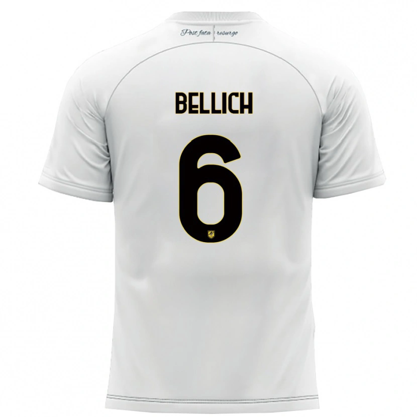 Danxen Kinder Marco Bellich #6 Weiß Gelb Auswärtstrikot Trikot 2025/26 T-Shirt Schweiz