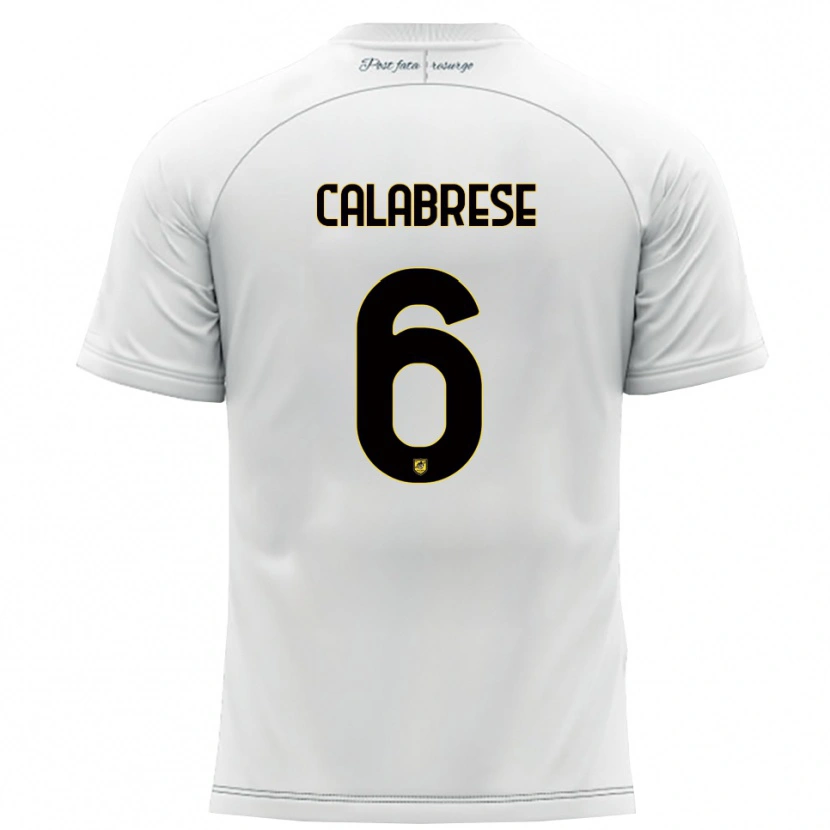Danxen Kinder Daniele Calabrese #6 Weiß Gelb Auswärtstrikot Trikot 2025/26 T-Shirt Schweiz