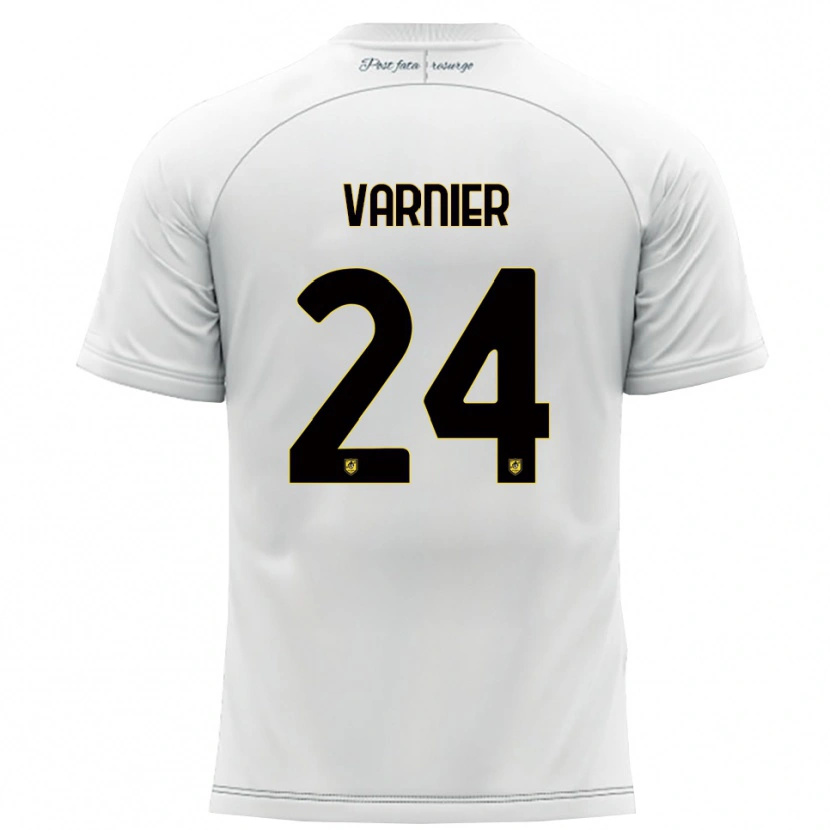 Danxen Kinder Marco Varnier #24 Weiß Gelb Auswärtstrikot Trikot 2025/26 T-Shirt Schweiz