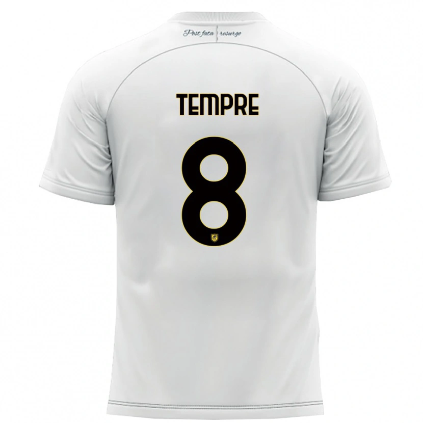 Danxen Kinder Domenico Tempre #8 Weiß Gelb Auswärtstrikot Trikot 2025/26 T-Shirt Schweiz