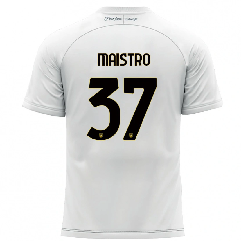 Danxen Kinder Fabio Maistro #37 Weiß Gelb Auswärtstrikot Trikot 2025/26 T-Shirt Schweiz