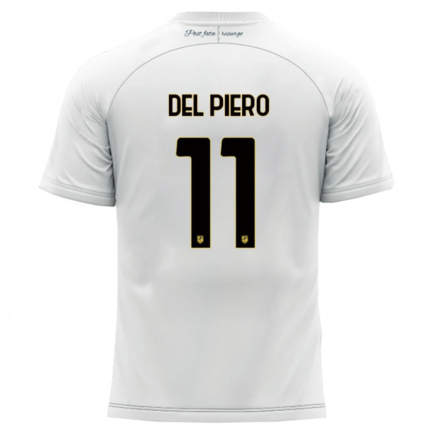 Danxen Kinder Lorenzo Del Piero #11 Weiß Gelb Auswärtstrikot Trikot 2025/26 T-Shirt Schweiz