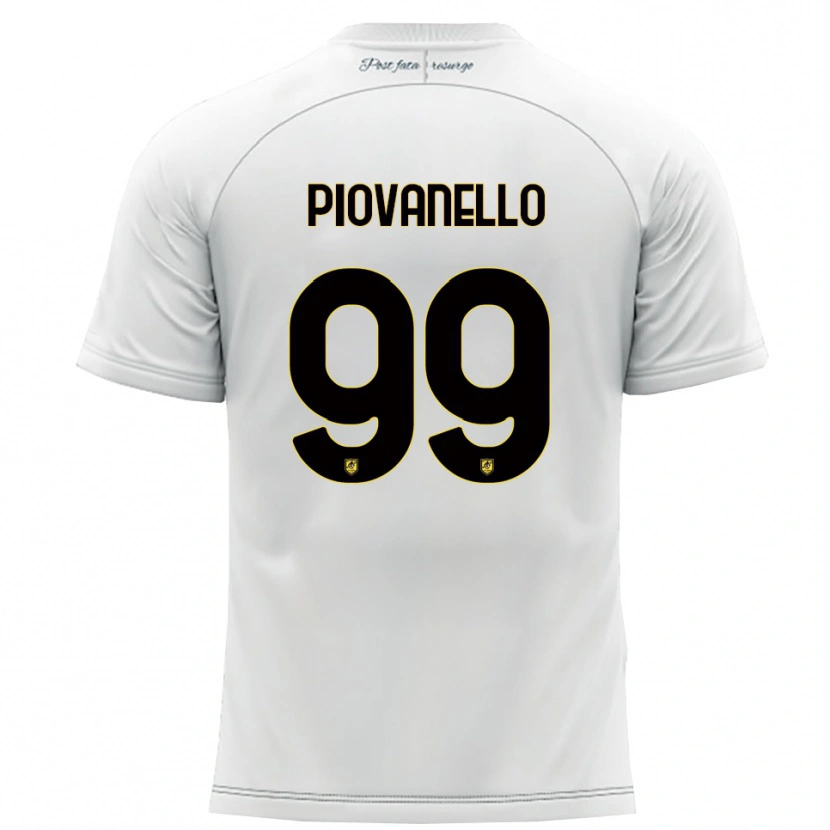 Danxen Kinder Enrico Piovanello #99 Weiß Gelb Auswärtstrikot Trikot 2025/26 T-Shirt Schweiz