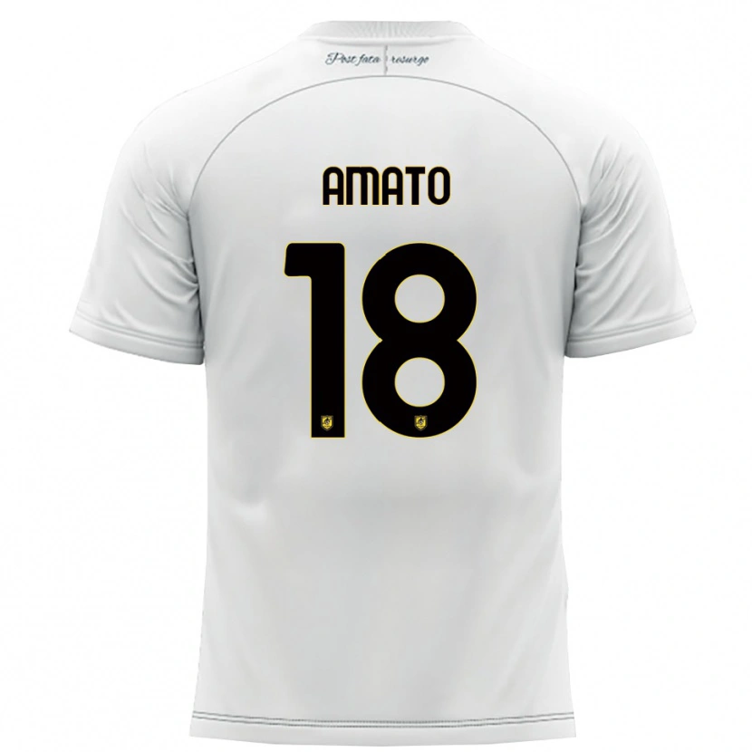 Danxen Kinder Pasquale Amato #18 Weiß Gelb Auswärtstrikot Trikot 2025/26 T-Shirt Schweiz