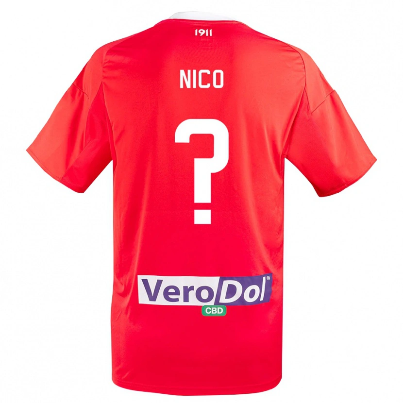 Danxen Kinder Riccardo Nico #0 Rot Weiß Auswärtstrikot Trikot 2025/26 T-Shirt Schweiz