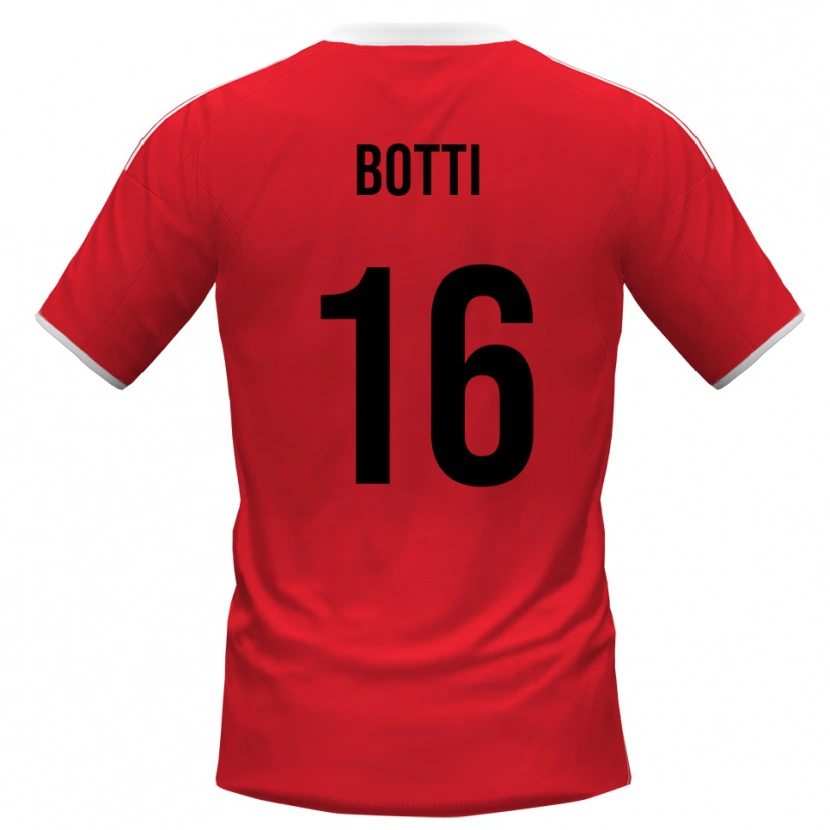 Danxen Kinder Federico Botti #16 Rot Weiß Auswärtstrikot Trikot 2025/26 T-Shirt Schweiz