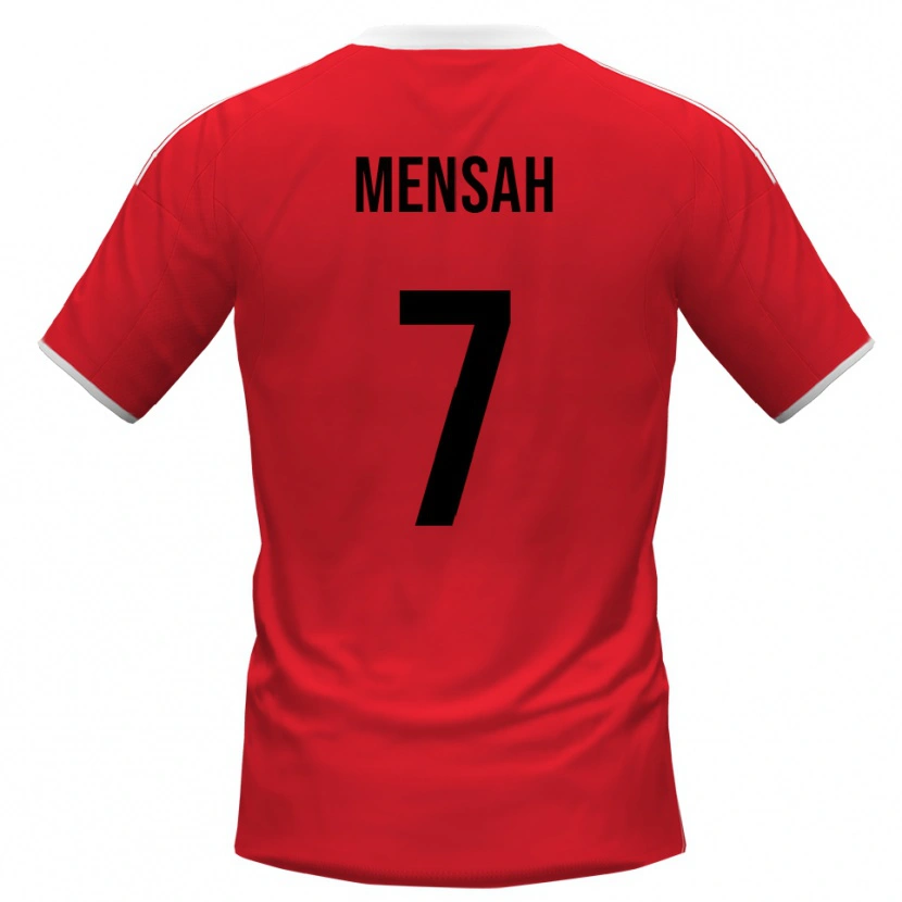 Danxen Kinder Davis Mensah #7 Rot Weiß Auswärtstrikot Trikot 2025/26 T-Shirt Schweiz
