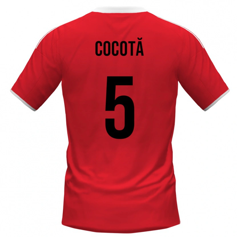 Danxen Kinder Dorian Cocotă #5 Rot Weiß Auswärtstrikot Trikot 2025/26 T-Shirt Schweiz