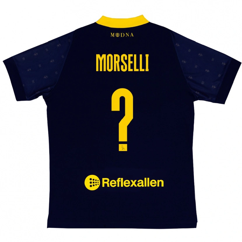 Danxen Kinder Gabriele Morselli #0 Marineblau Gelb Auswärtstrikot Trikot 2025/26 T-Shirt Schweiz