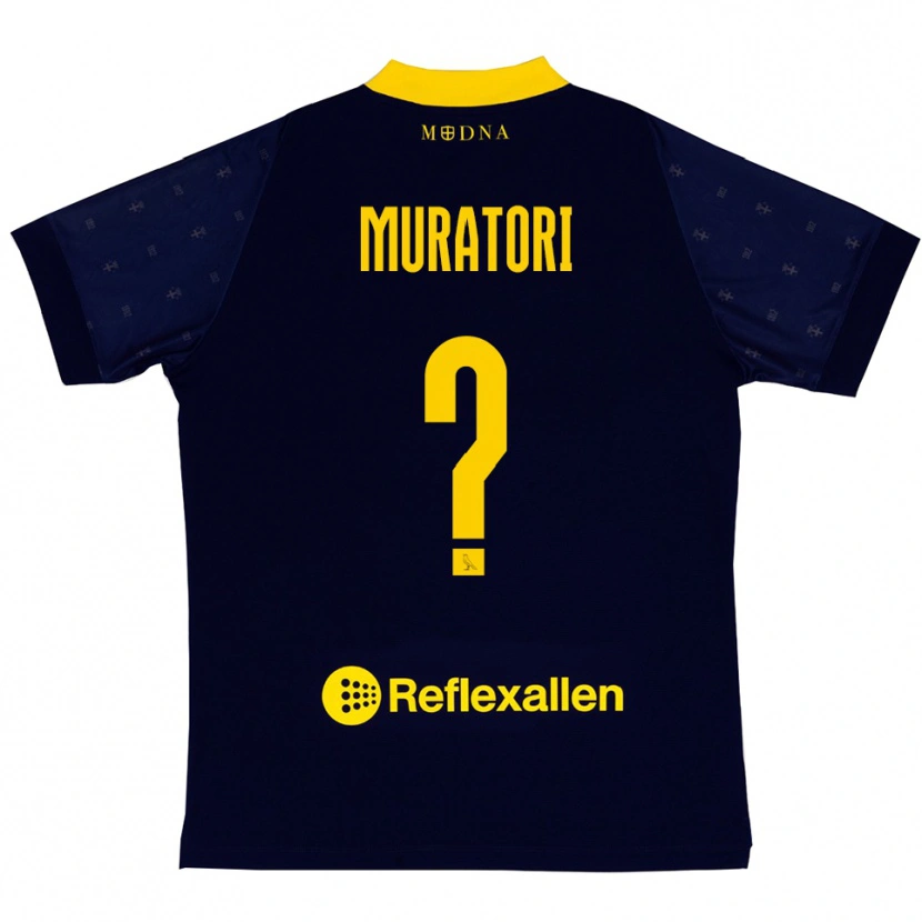 Danxen Kinder Gabriele Muratori #0 Marineblau Gelb Auswärtstrikot Trikot 2025/26 T-Shirt Schweiz