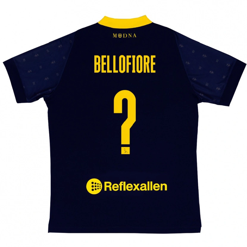 Danxen Kinder Raffaele Bellofiore #0 Marineblau Gelb Auswärtstrikot Trikot 2025/26 T-Shirt Schweiz