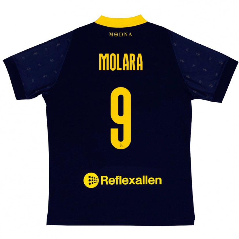 Danxen Kinder Christian Molara #9 Marineblau Gelb Auswärtstrikot Trikot 2025/26 T-Shirt Schweiz
