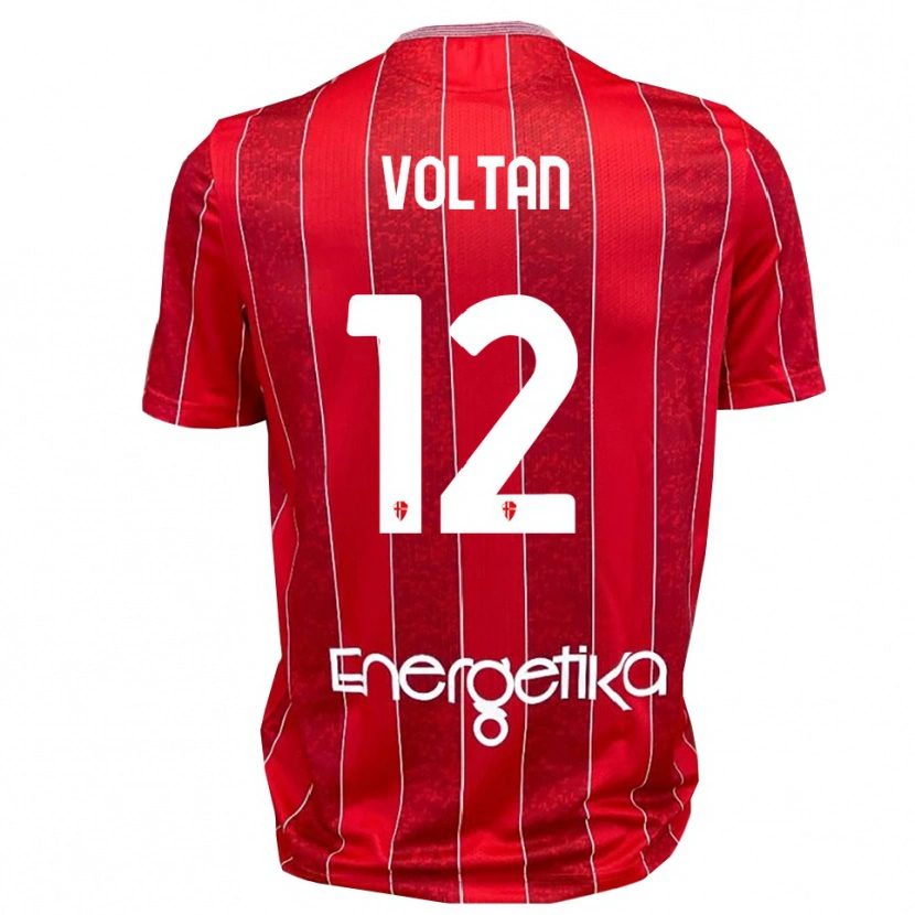 Danxen Kinder Michele Voltan #12 Rot Weiß Auswärtstrikot Trikot 2025/26 T-Shirt Schweiz