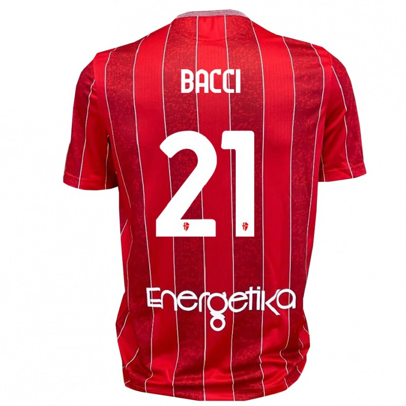 Danxen Kinder Jacopo Bacci #21 Rot Weiß Auswärtstrikot Trikot 2025/26 T-Shirt Schweiz