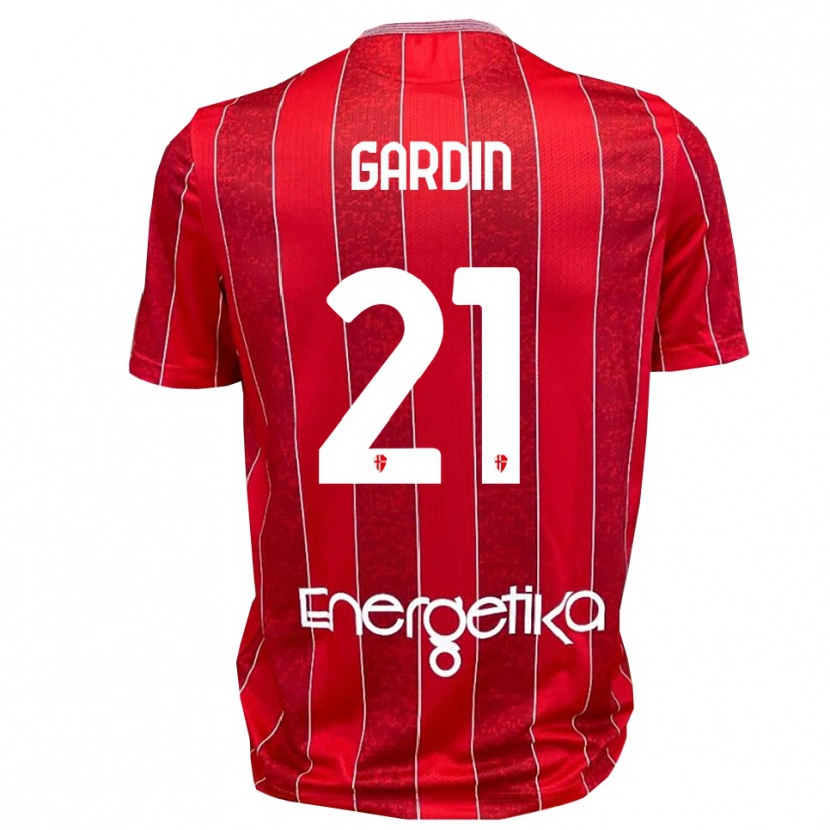 Danxen Kinder Mattia Gardin #21 Rot Weiß Auswärtstrikot Trikot 2025/26 T-Shirt Schweiz